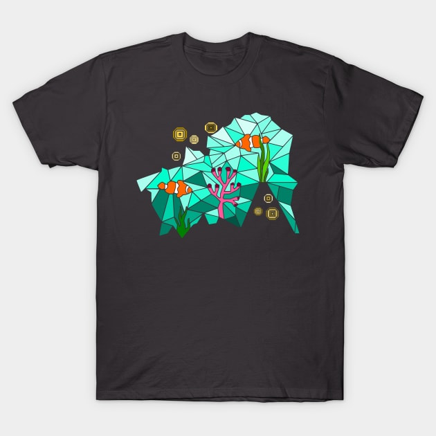 Geometric clown fish T-Shirt by Wild Geometric